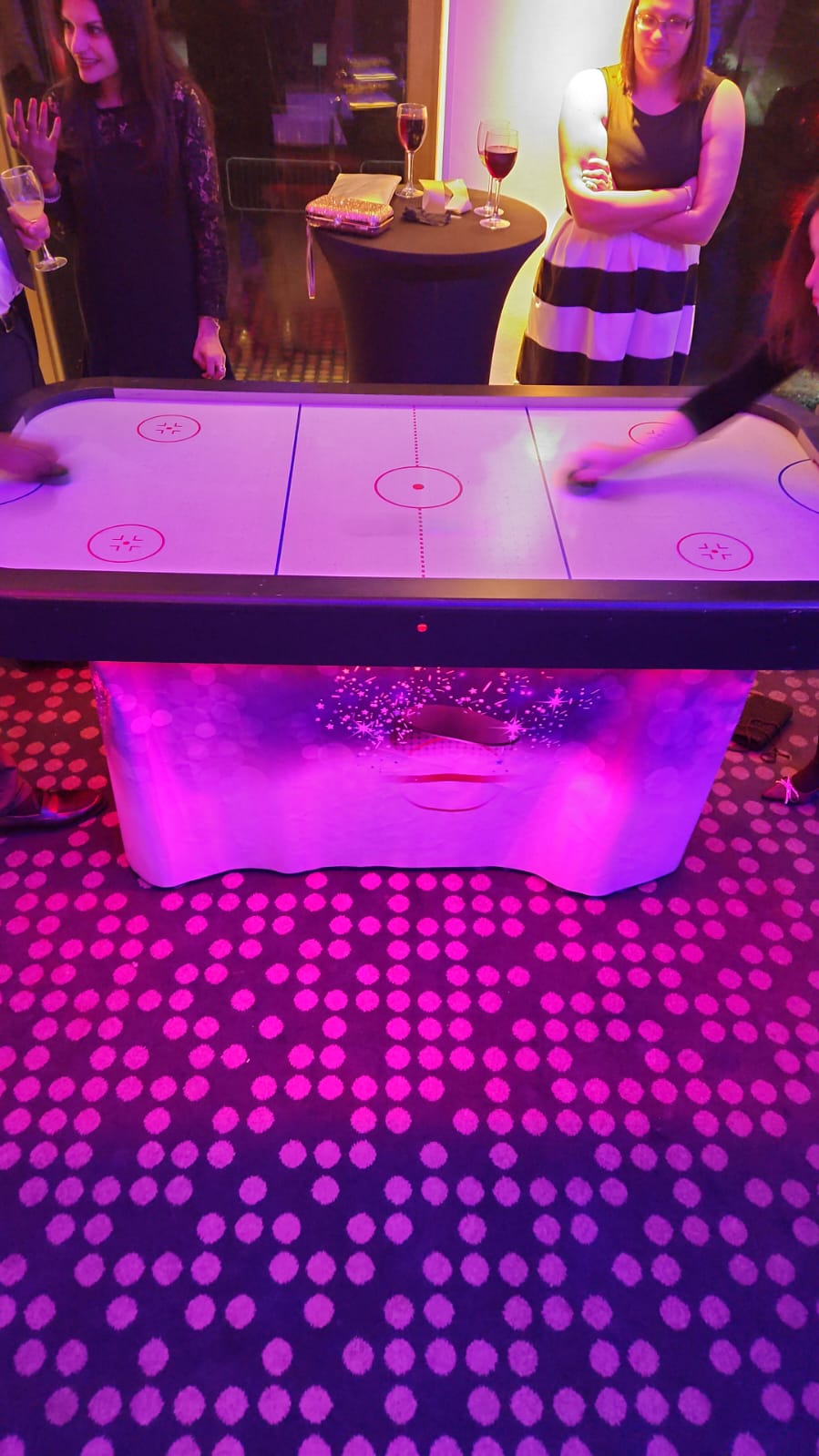 Air hockey table LED Glow Air hockey table hire