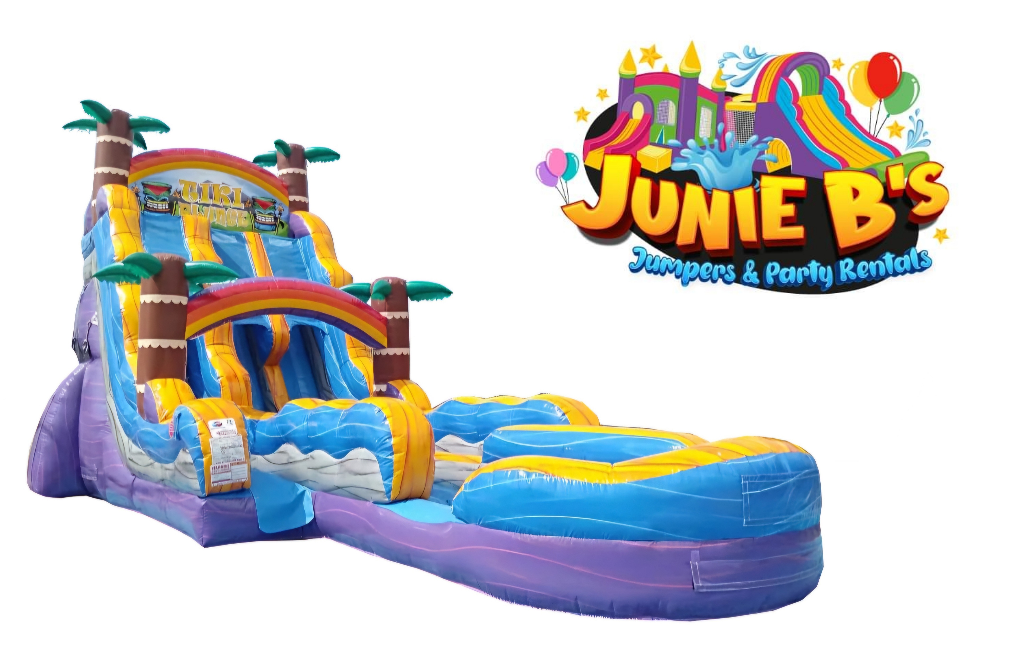 22' Dual Tiki Plunge Waterslide, Bounce house, Obstacle Course Rentals in  LaSalle, Catahoula, Caldwell, Grant, Concordia Junie B's Jumpers Party 