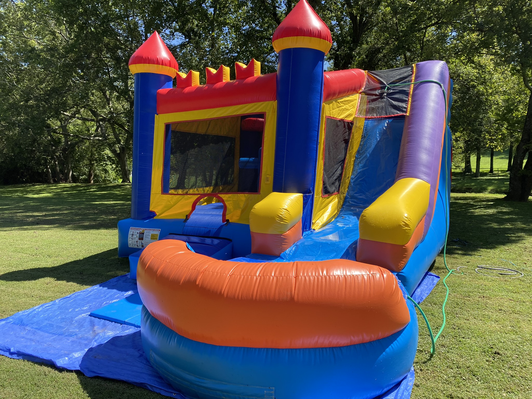 bounce house water slide combo