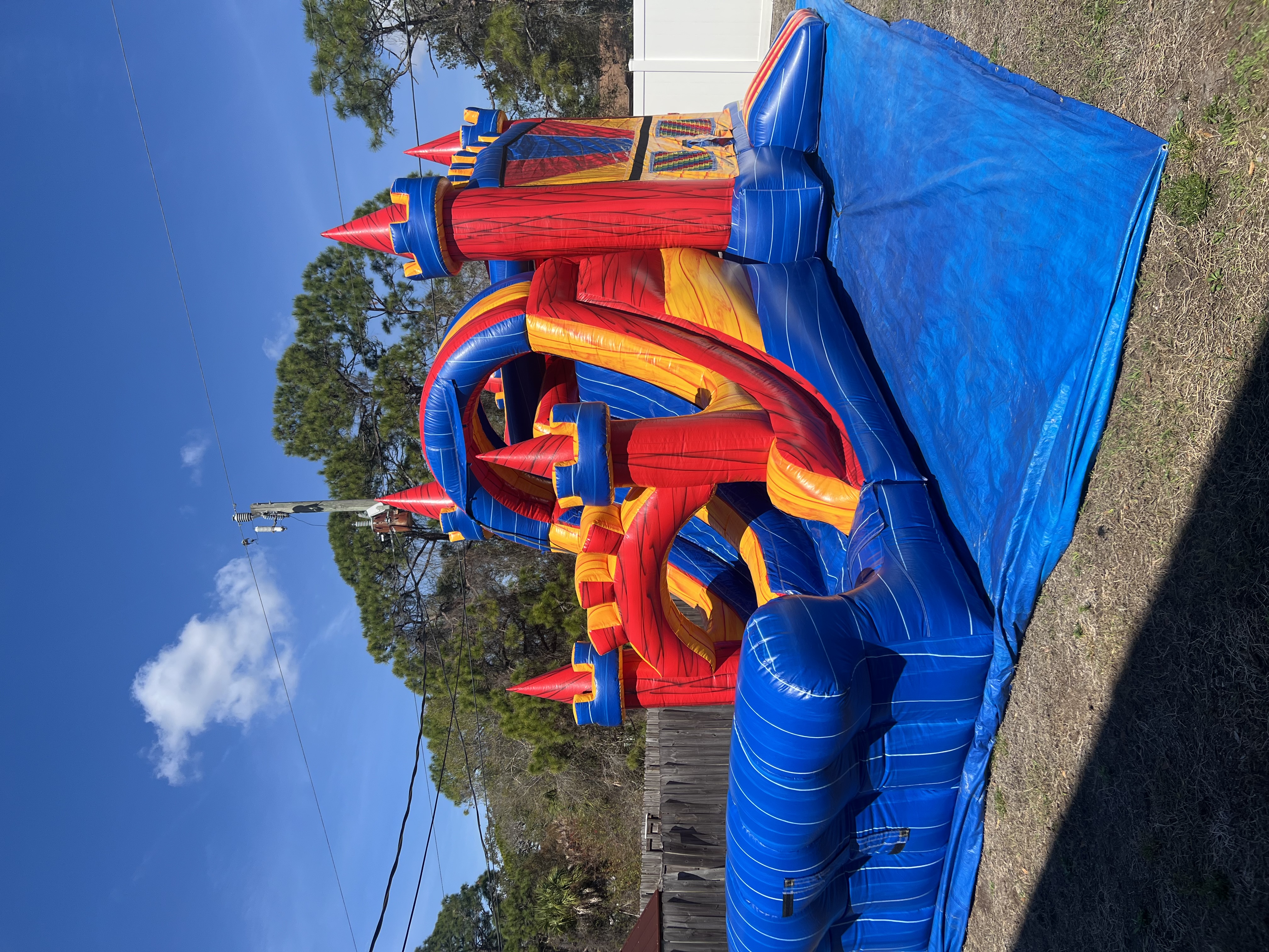 3-in-1 Double Lane with 8ft Slide Wet or Dry use All Day Rental ...
