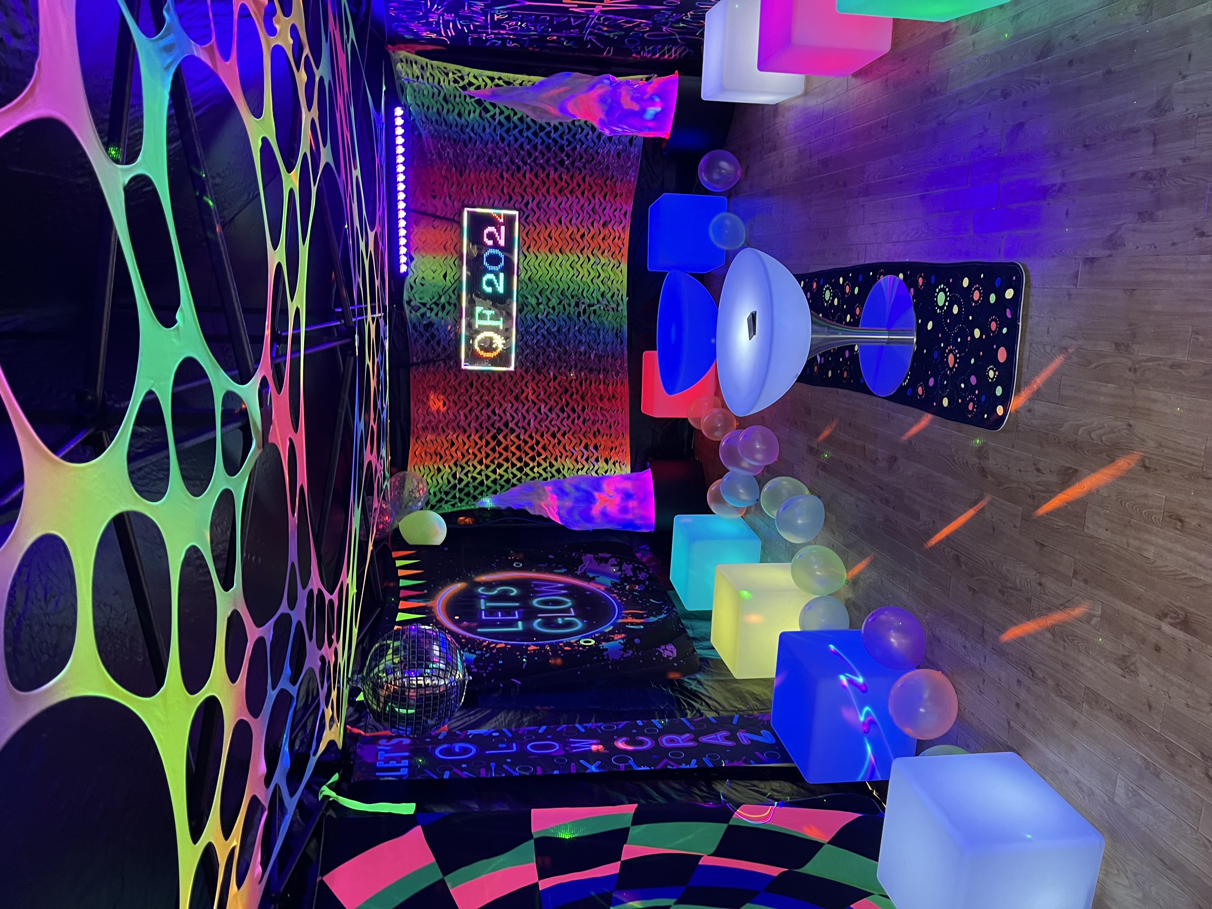 a3 6x3m Uv glow neon party rave tent gazebo nightclub like inflatable ...