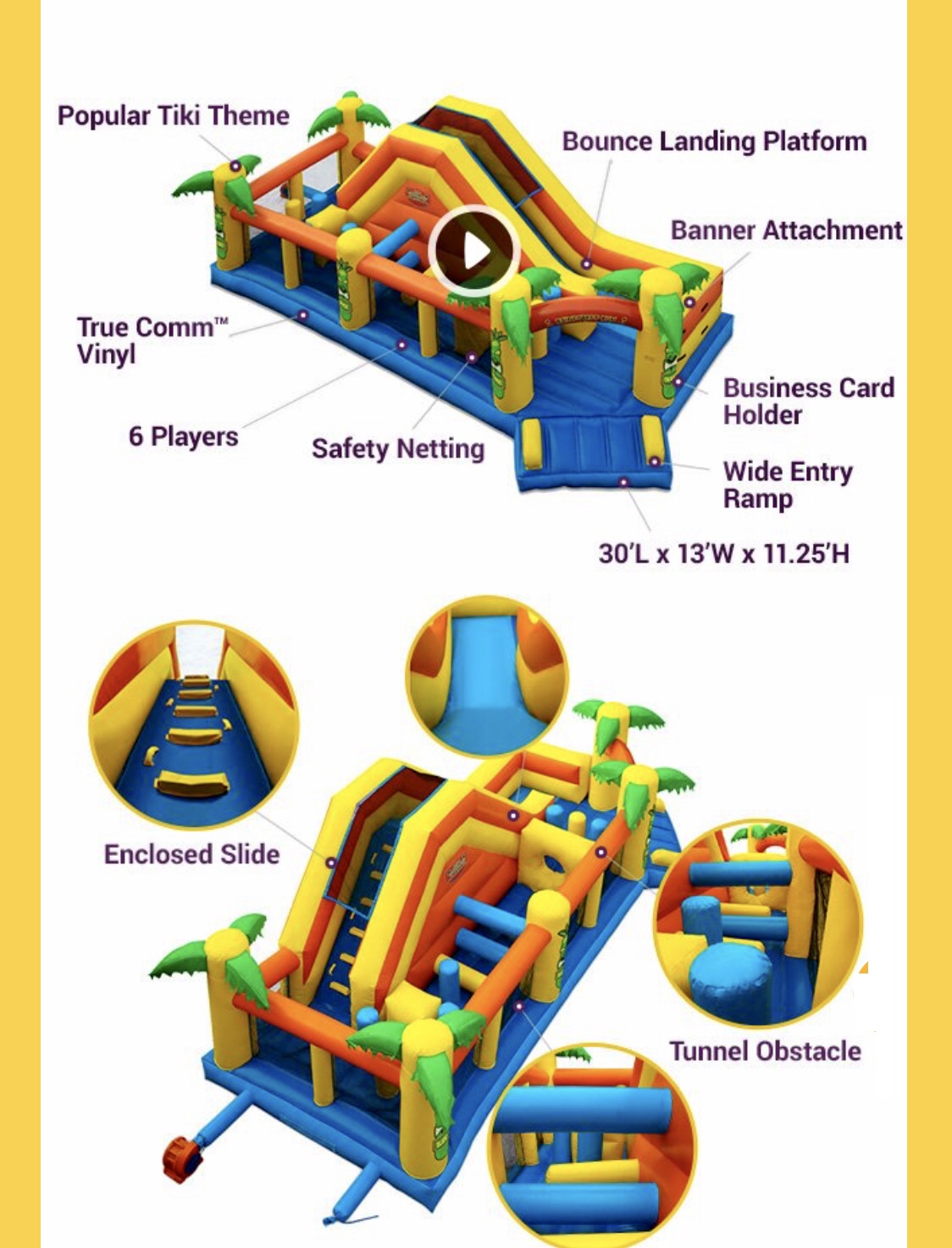 Rainforest Run Combo Obstacle Course Best Inflatable Hire service in