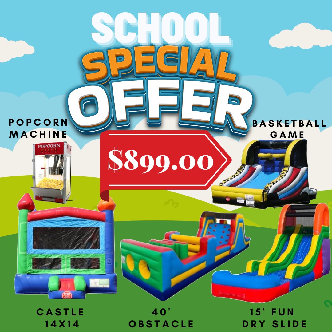 School Package 2 Bounce House Rentals in New Jersey