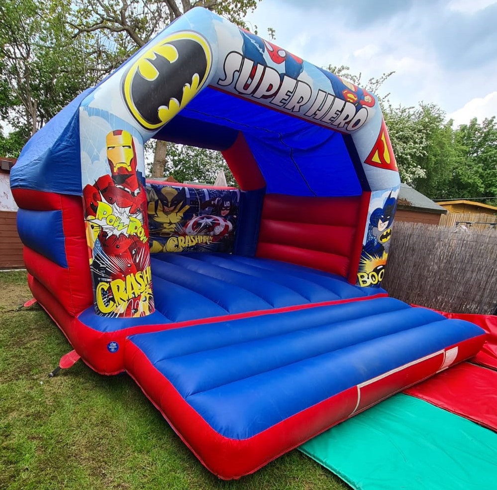 superheroes bouncy castle hire milton keynes st albans, Hitchin, luton