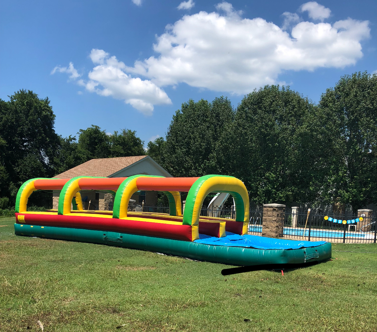 DUAL SLIP N SLIDE FUN WET Inflatable Hire in Arkansas