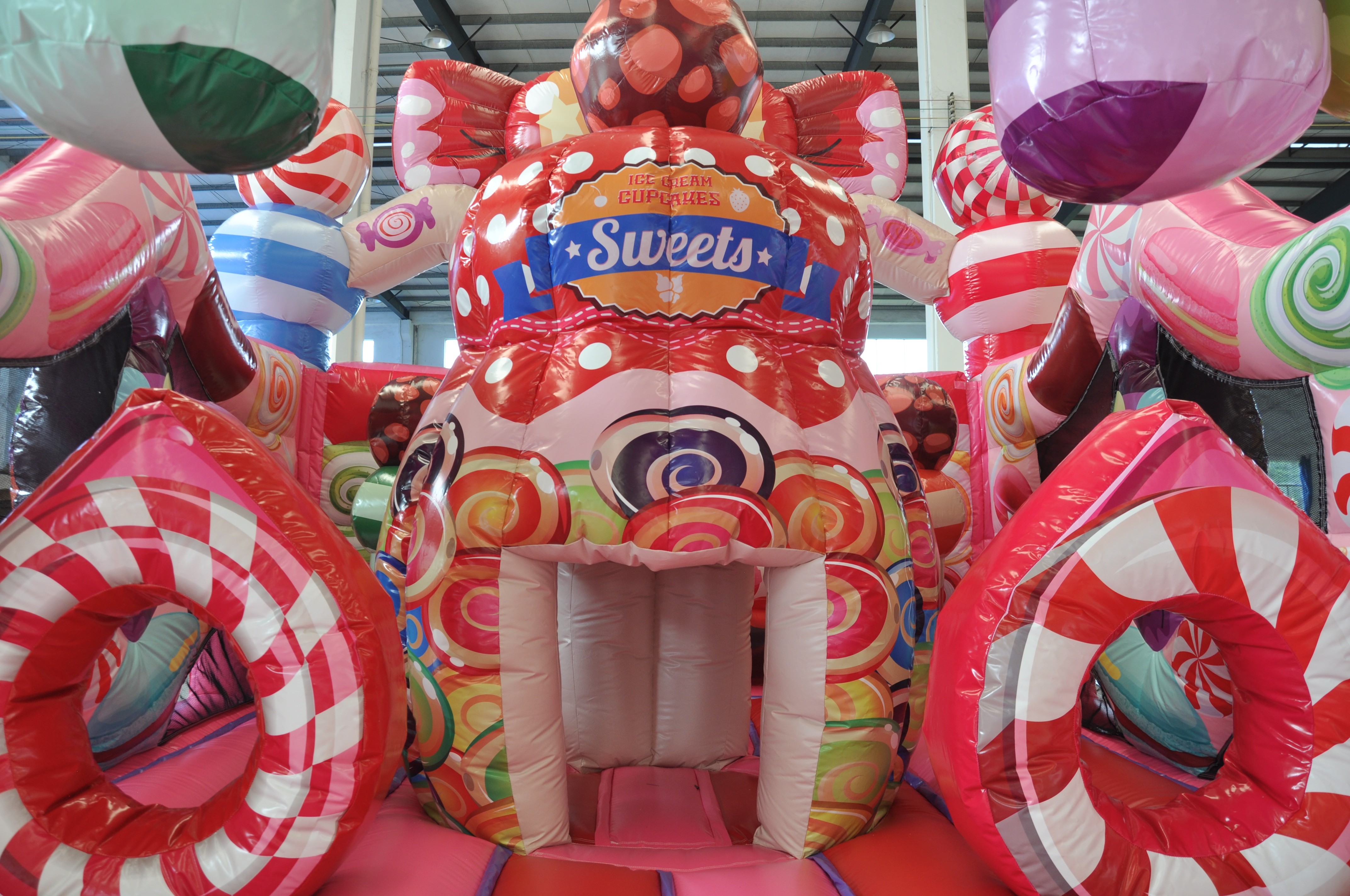 6m x 5.5m Candy Land Castle Bouncy Castle The Fun Team
