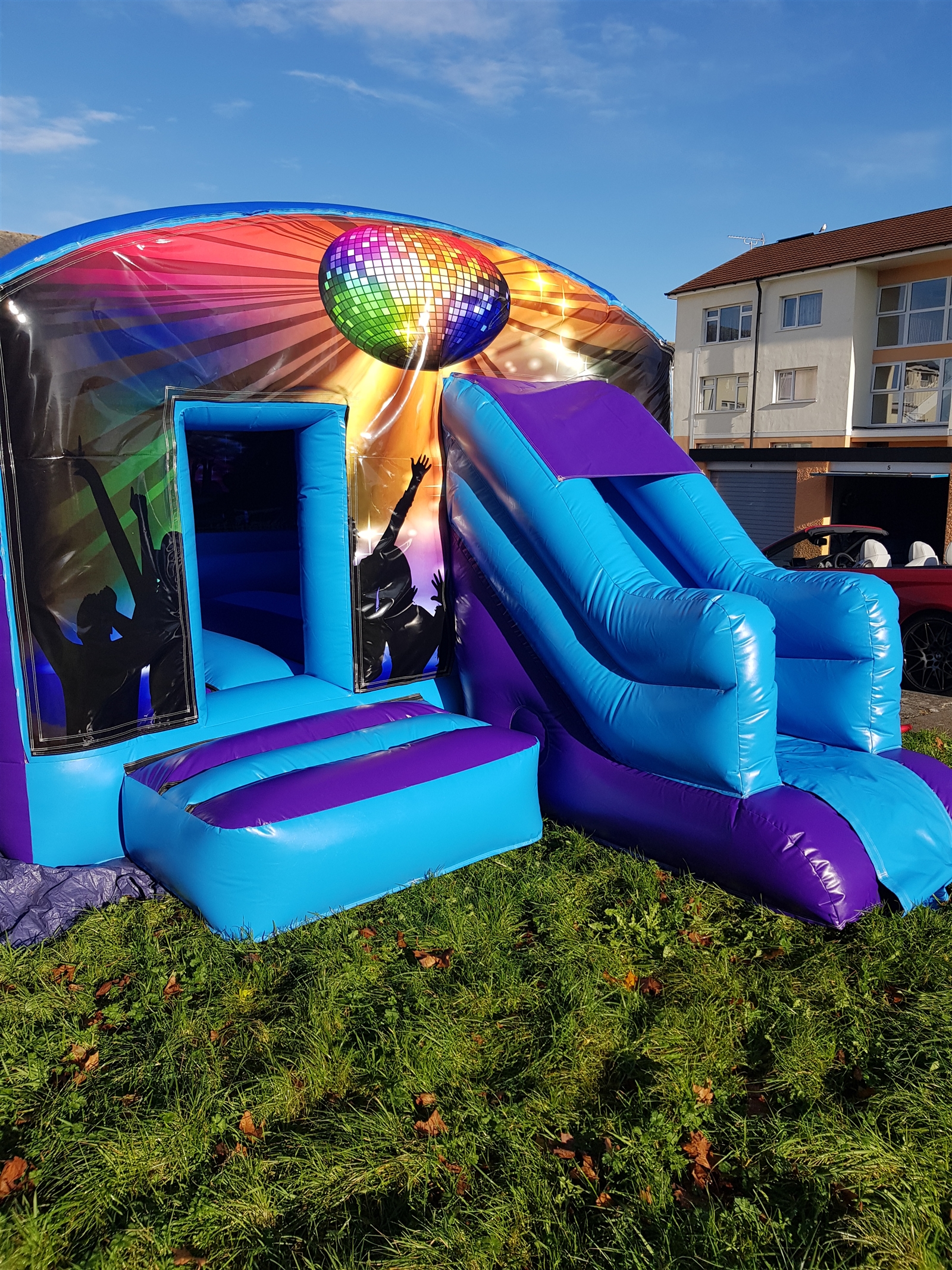 bouncy castle with slide to hire