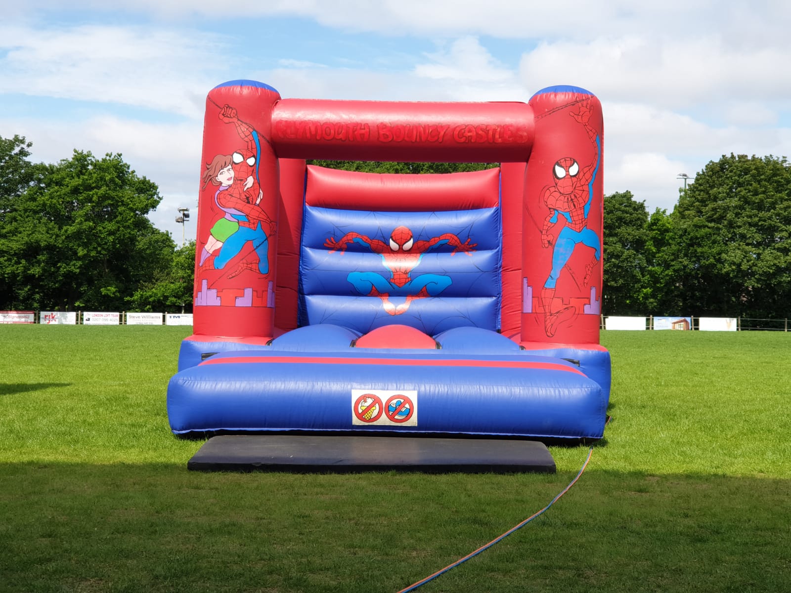 spiderman bouncy castle hire