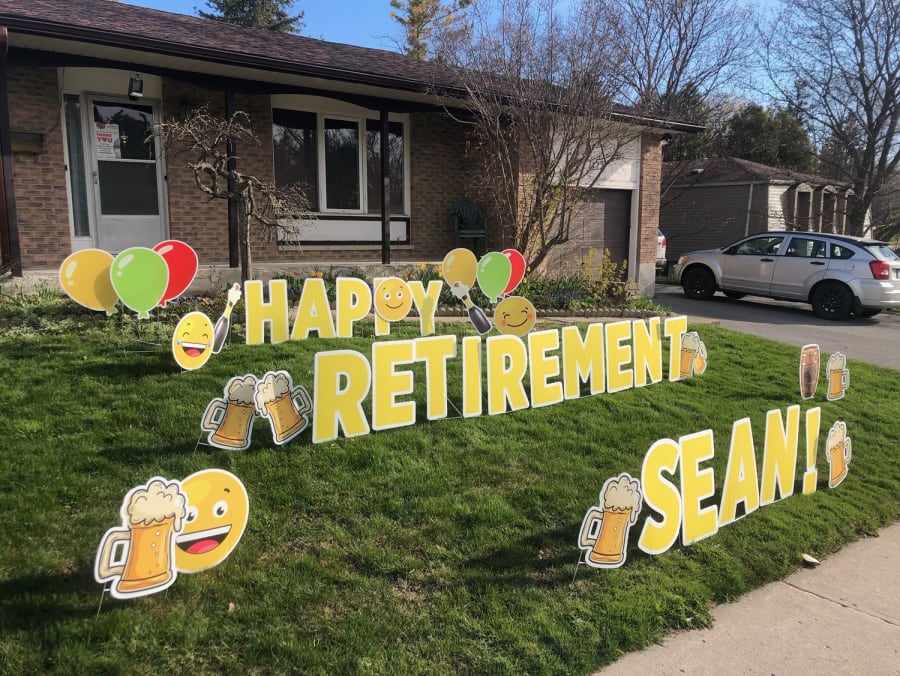 Retirement Lawn Signs