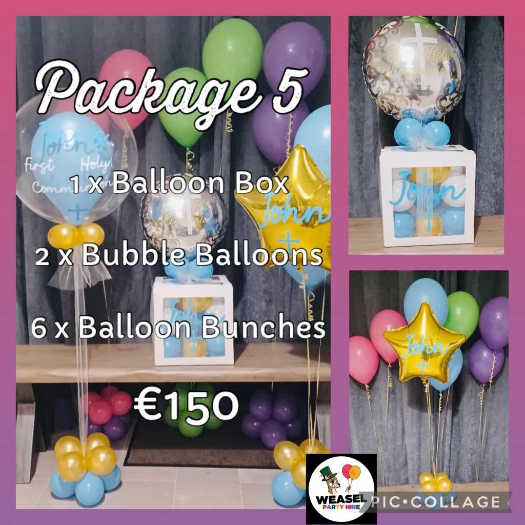 Communion Balloons Bouncy Castle Hire in Kerry, Killarney