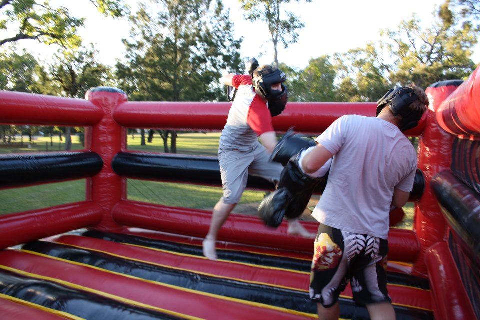 boxing ring bouncy castle