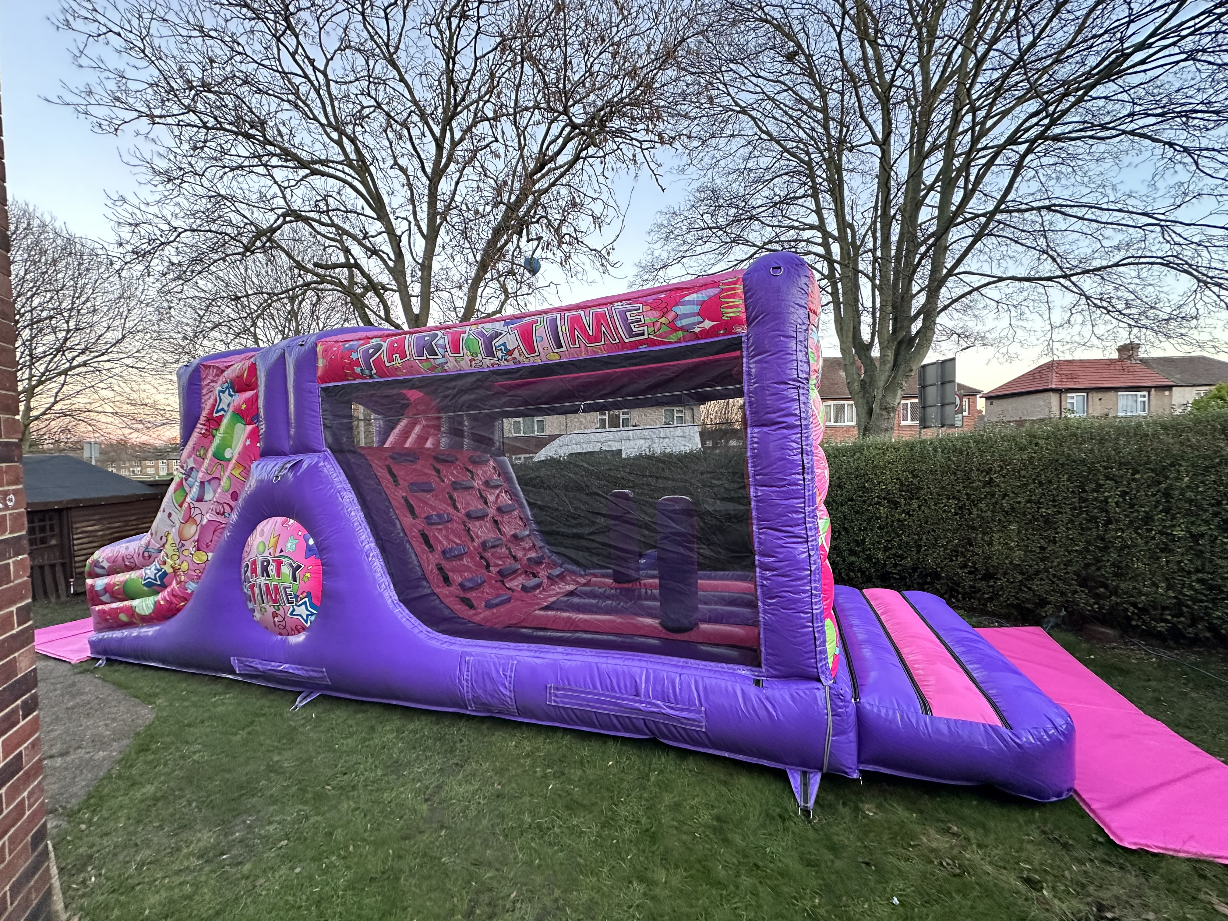 Inflatble Expert Pink Assault Course Hire | Yorkshire's Top-Rated Inflatable Experts