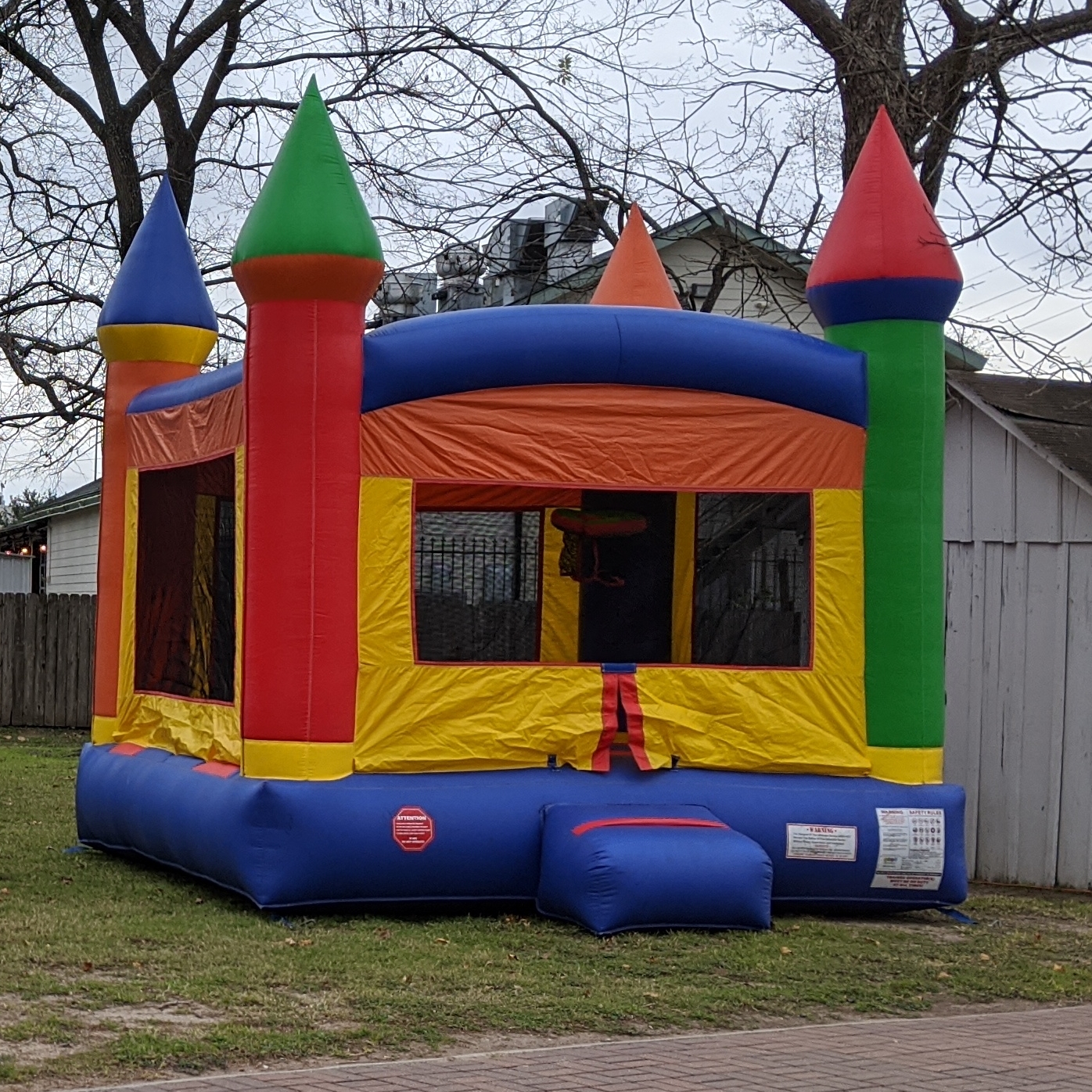 bounce house with slides