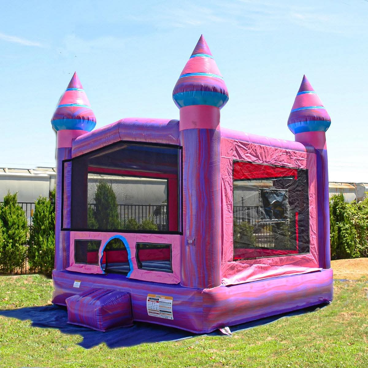 Pink Castle Rental Inflatable Pink and Purple Castle - Bouncy Castle and inflatable rentals in ...