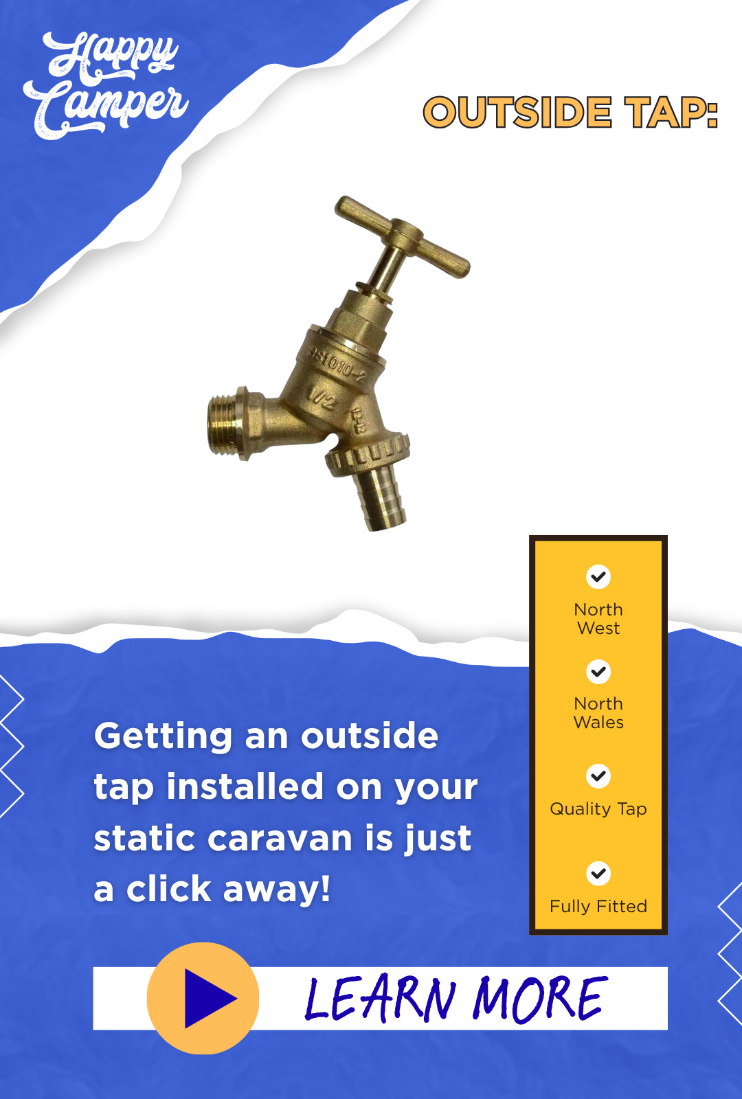 Static Caravan Outside Tap Installation North West North Wales