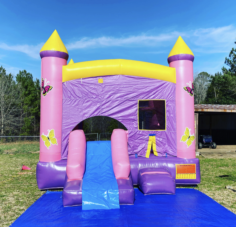 Butterfly Combo Bounce House and Waterslide Rentals in Gray Court