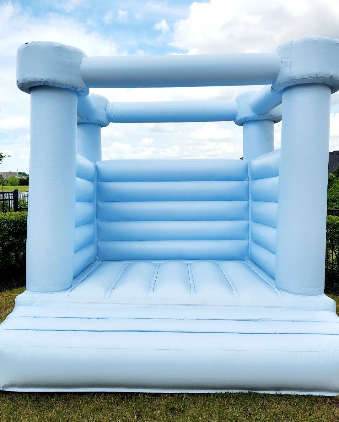 Macaron Pastel Blue Modern Bounce House Rental in Houston, TX