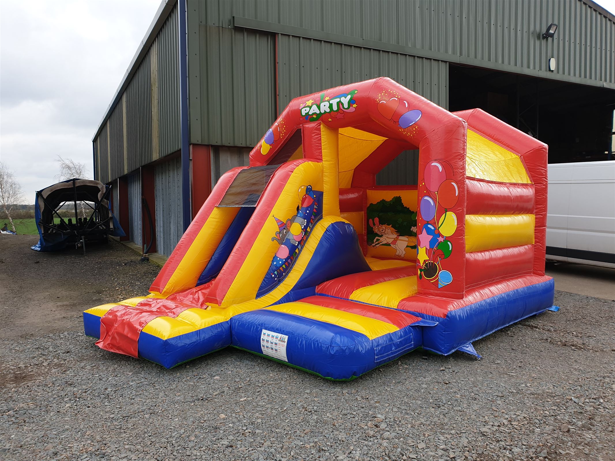 Party Front Slide 1558 Adults and Children's Bouncy Castles Hire in