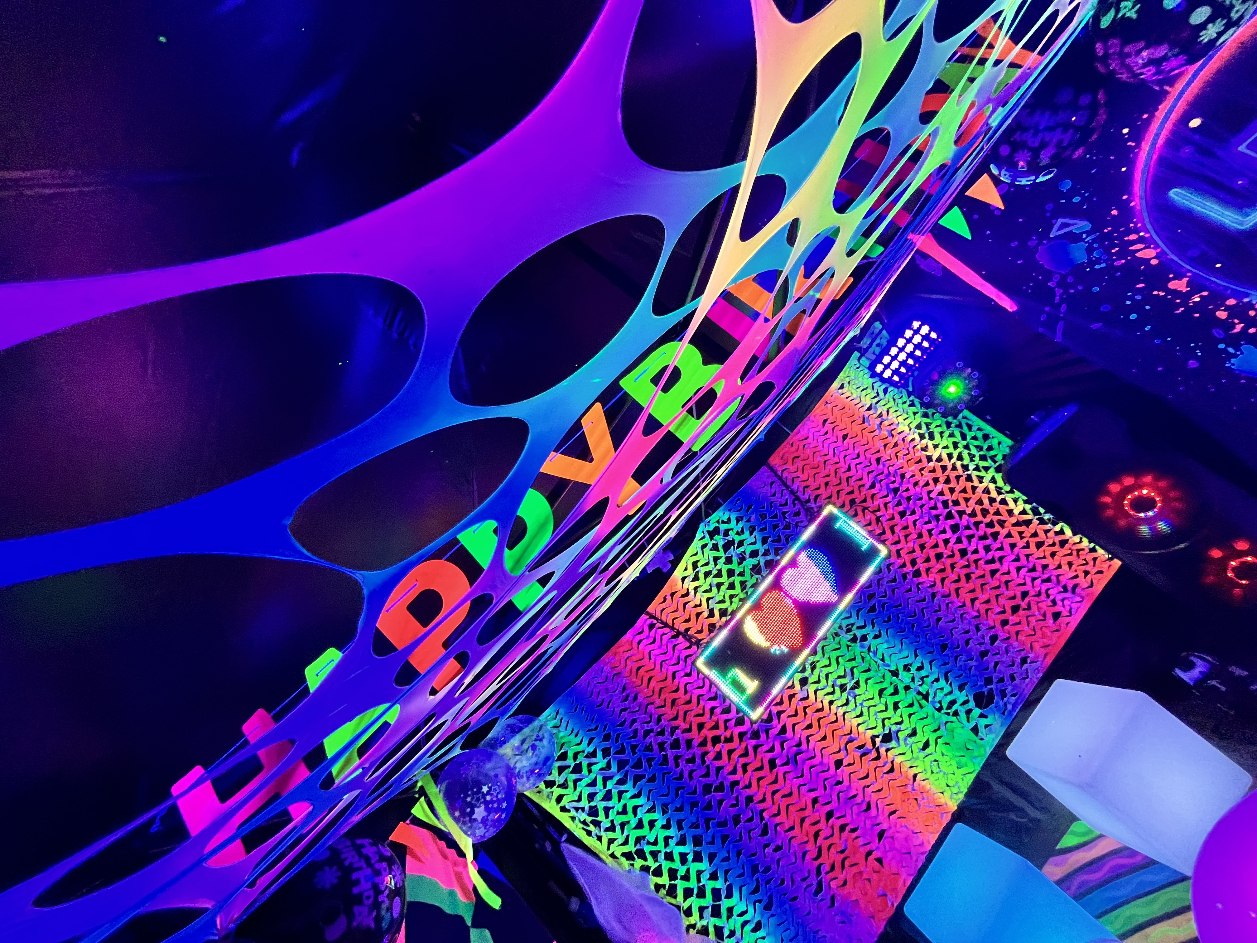 a1 3x3m uv glow party rave tent gazebo inflatable - Hire in Ashford ...