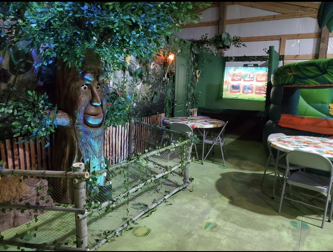 Rainforest Adventure Party Room Hire in AL Bouncers Inflatable Rentals