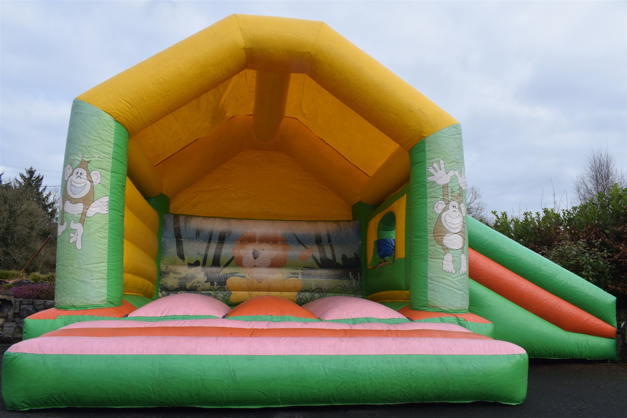 Zoo Bouncy Castle and Slide Combo