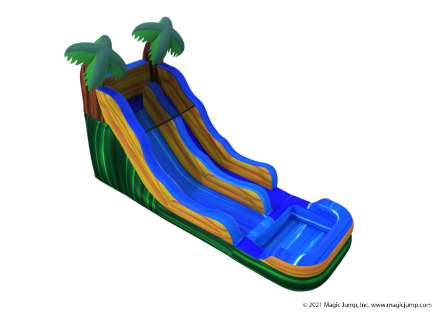 15' Tropical Wave DRY Slide Inflatable Rentals in Montgomery and