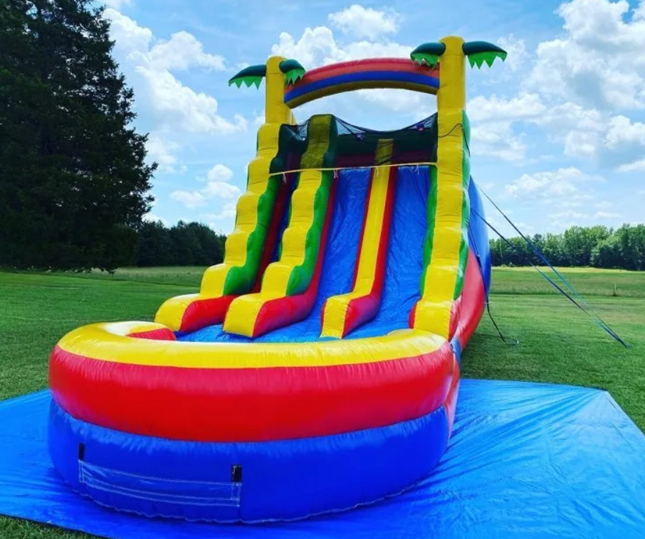 Colossal Colorblock 18' Double Slide - Bounce House Rentals, Jumper ...