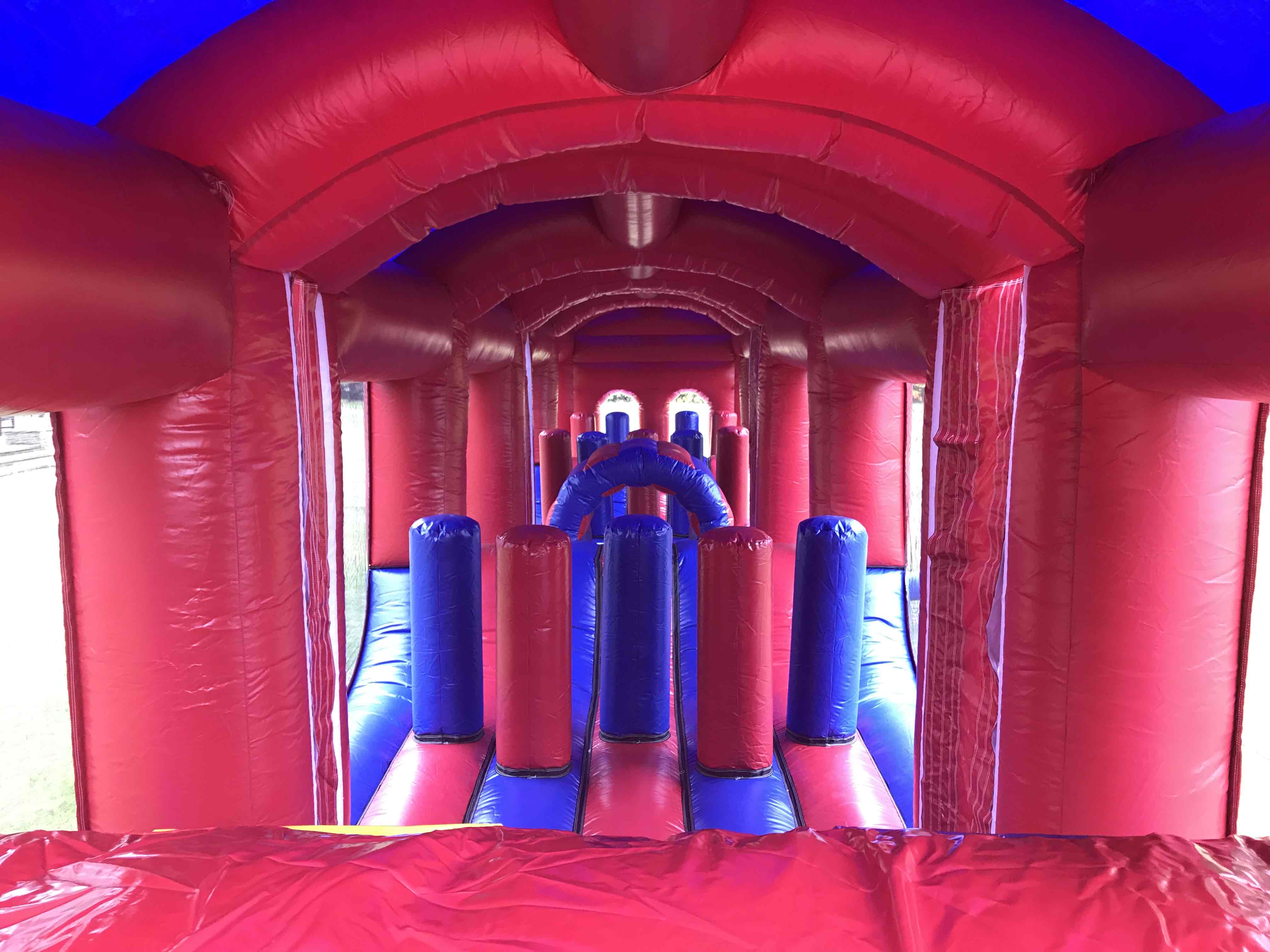 70ft 3 part Obstacle course Best Bouncy Castle Hire, Bouncy Castles