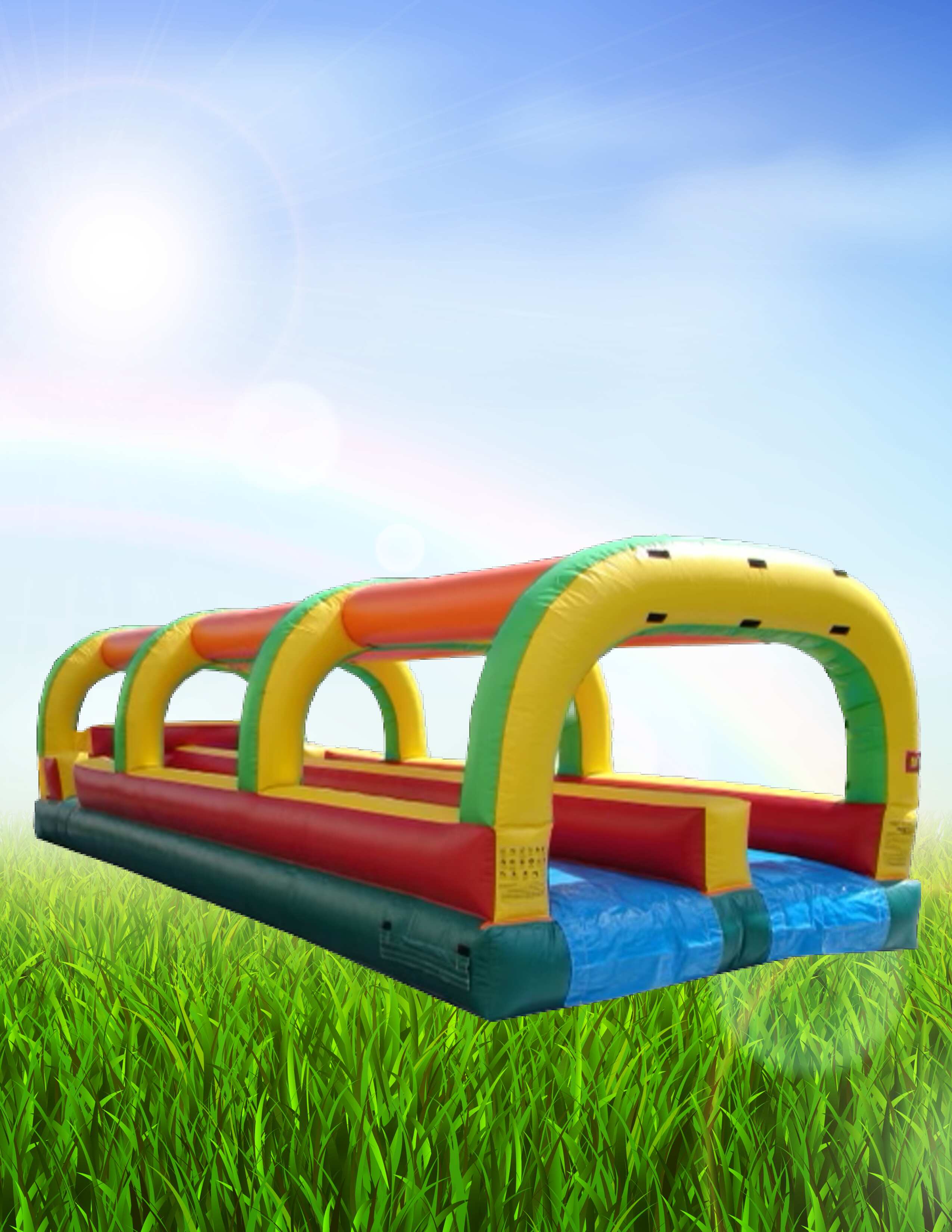 40' Dual Lane Slip N Slide - Hire in Ct | Harpo's Jumpin' Fun