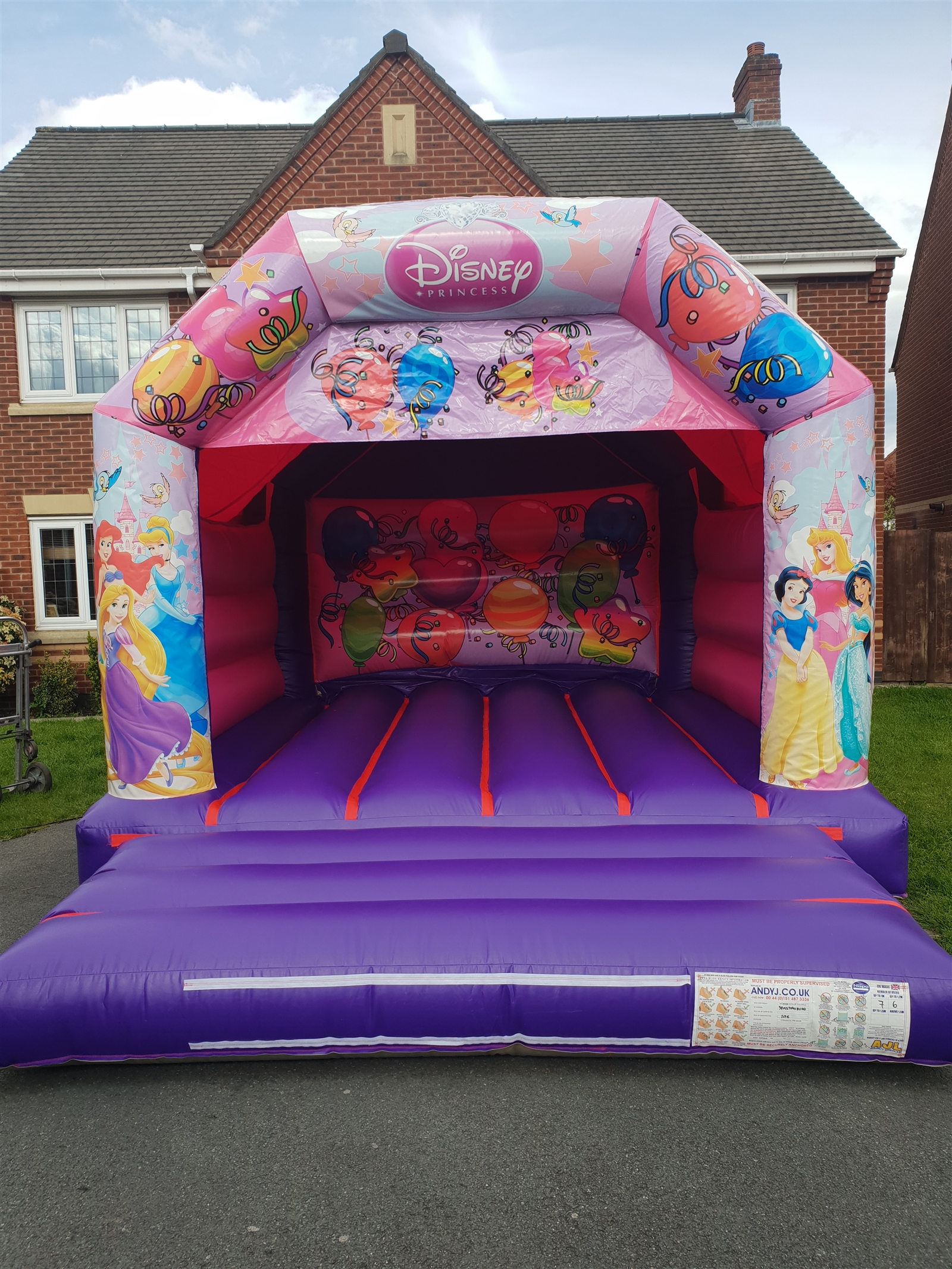 12 by 15 Princess castle Bouncy Castle Hire in Warrington, St. Helens, Manchester & Cheshire
