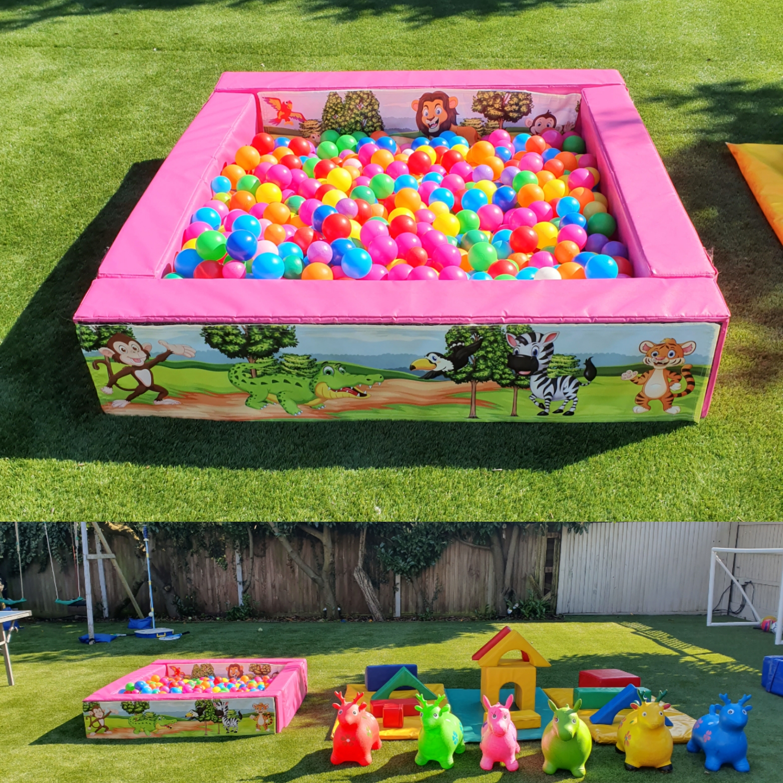 PINK BALL PIT & SOFT PLAY EQUIPMENT SET Bouncy Castle Hire, Soft Play
