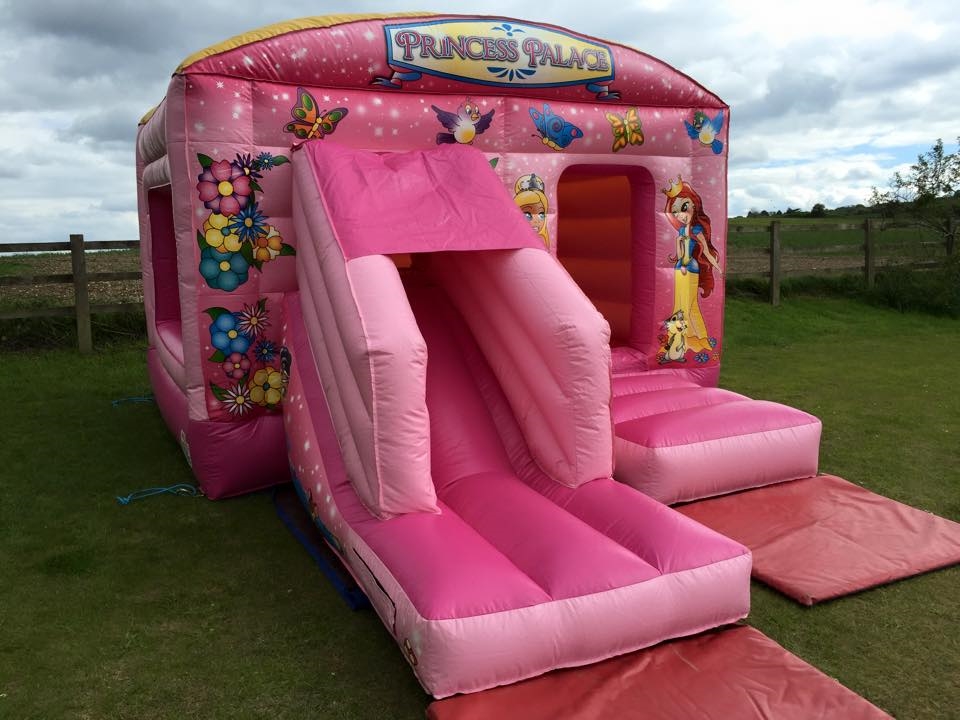 BeeTee Princess Palace Bounce & front Slide Bouncy Castle Hire