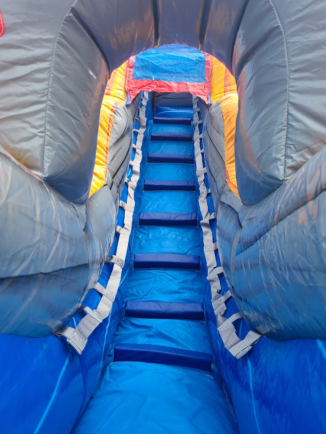 15ft Fire Falls Double Lane Inflated Pool Slide Best Party and