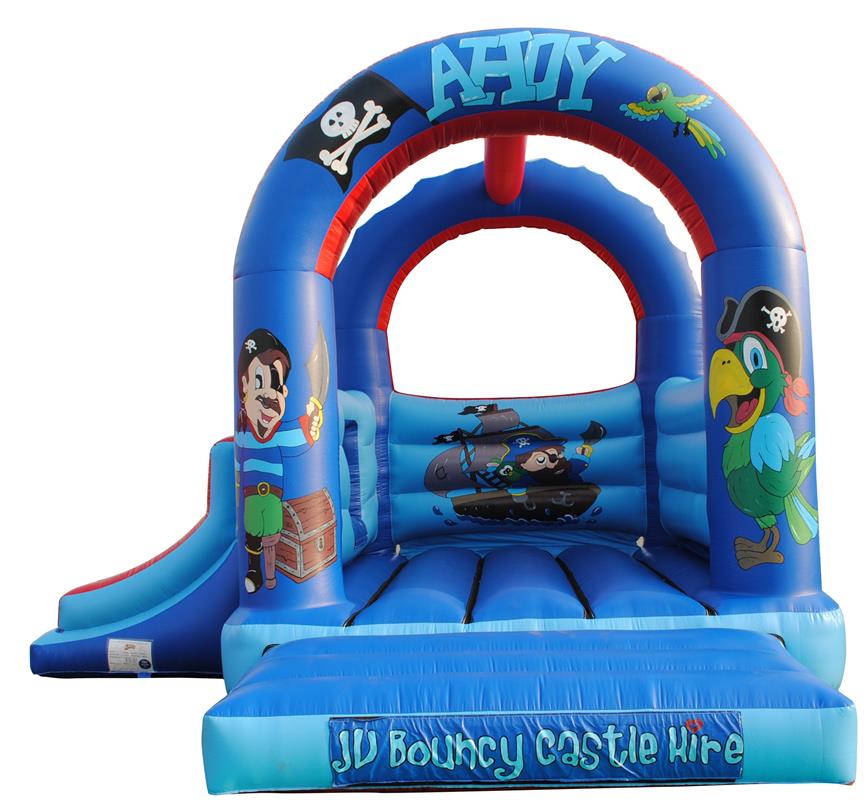 15 x 18ft Pirate Bouncy Castle and Slide Combi JV Bouncy Castle Hire