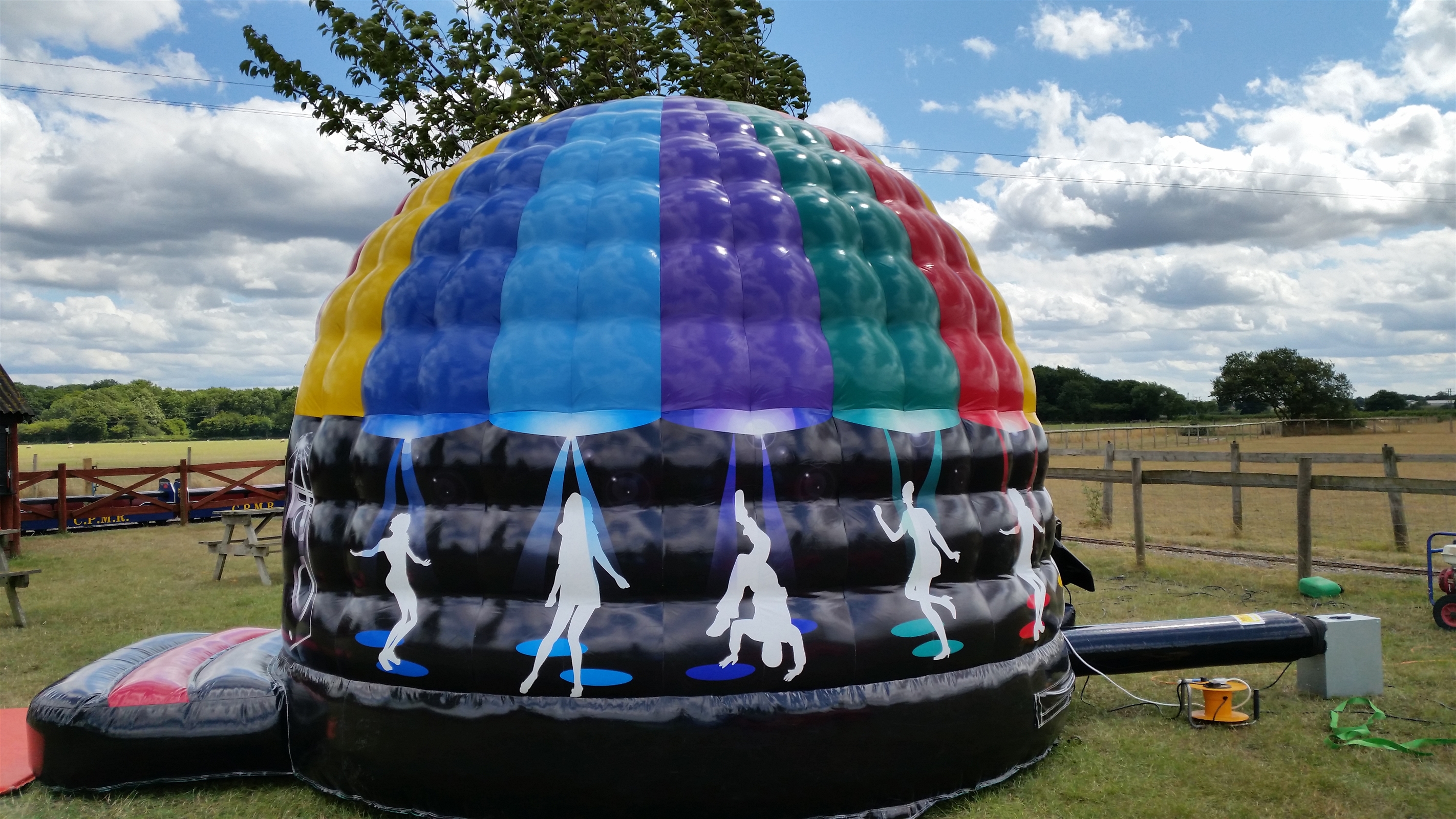 small disco dome bouncy castle