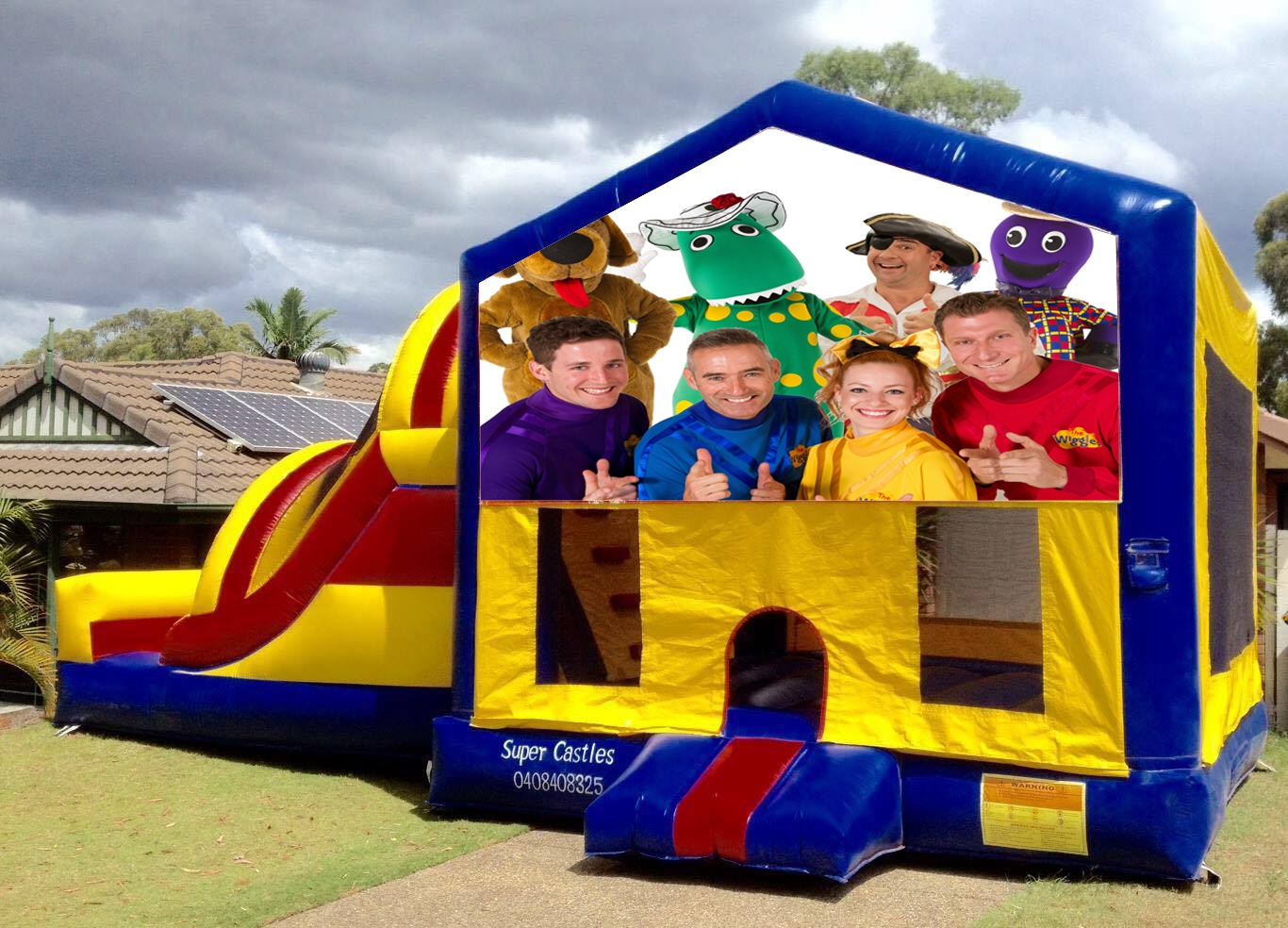 The Wiggles Large Banner Castle Jumping Castle Hire Brisbane, Jumping