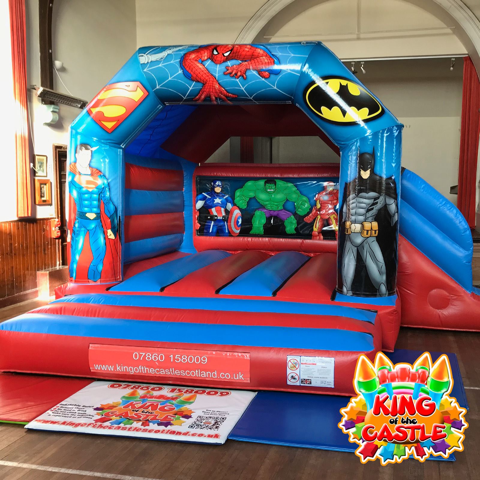 bouncy castle with slide to hire