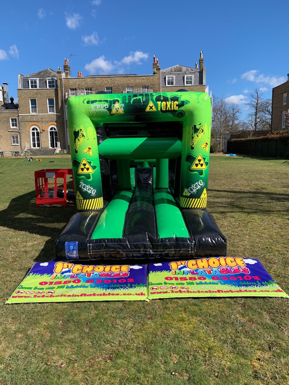 Assault Course Inflatable Toxic theme 60ft x 10ft Best Bouncy Castle