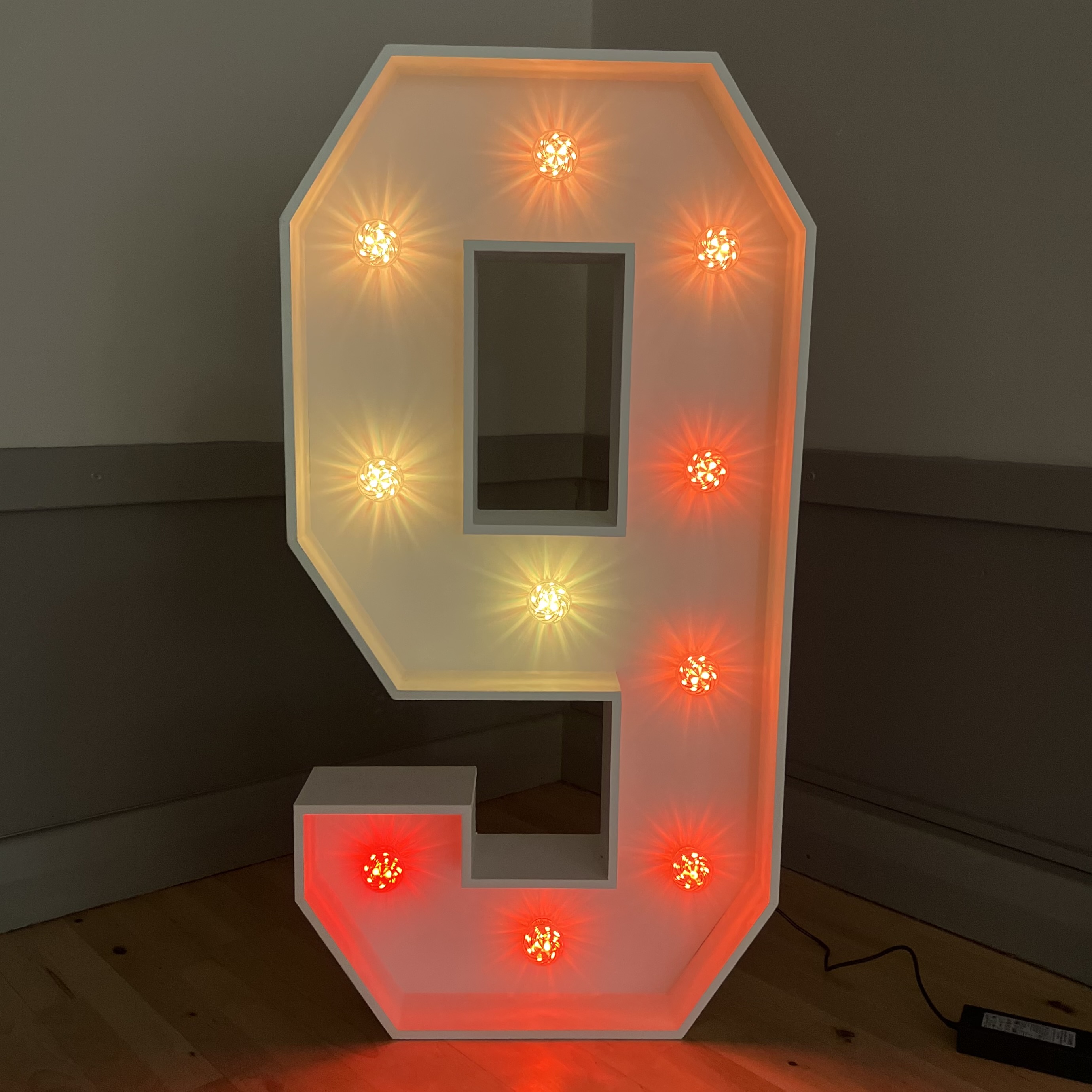 Light-Up LED Number 9 - Bouncy Castle Hire in Crowborough, Tunbridge ...