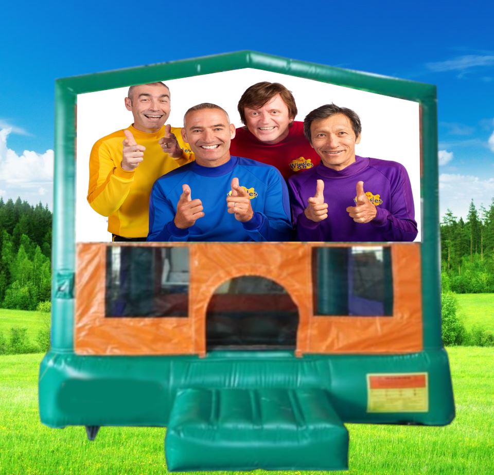 The Wiggles Small Banner Castle Jumping Castle Hire Brisbane, Jumping