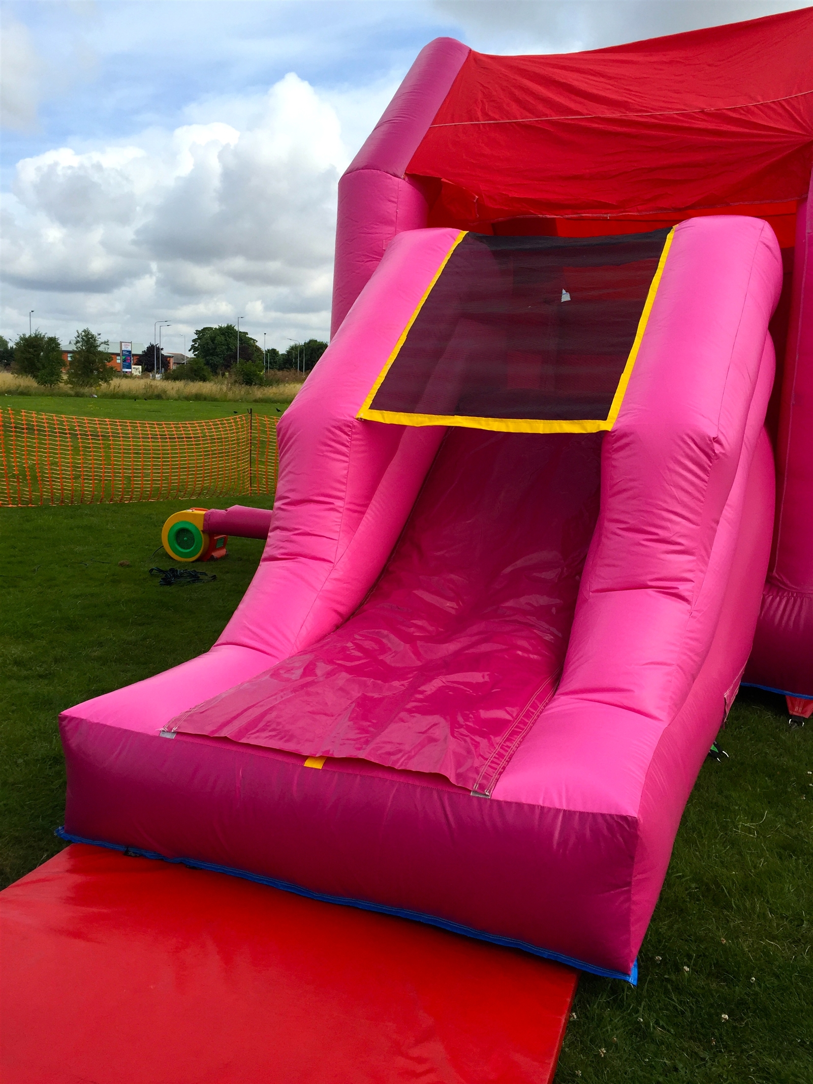 Pink Bounce and Slide Bouncy Castle Hire in Newmarket, Suffolk