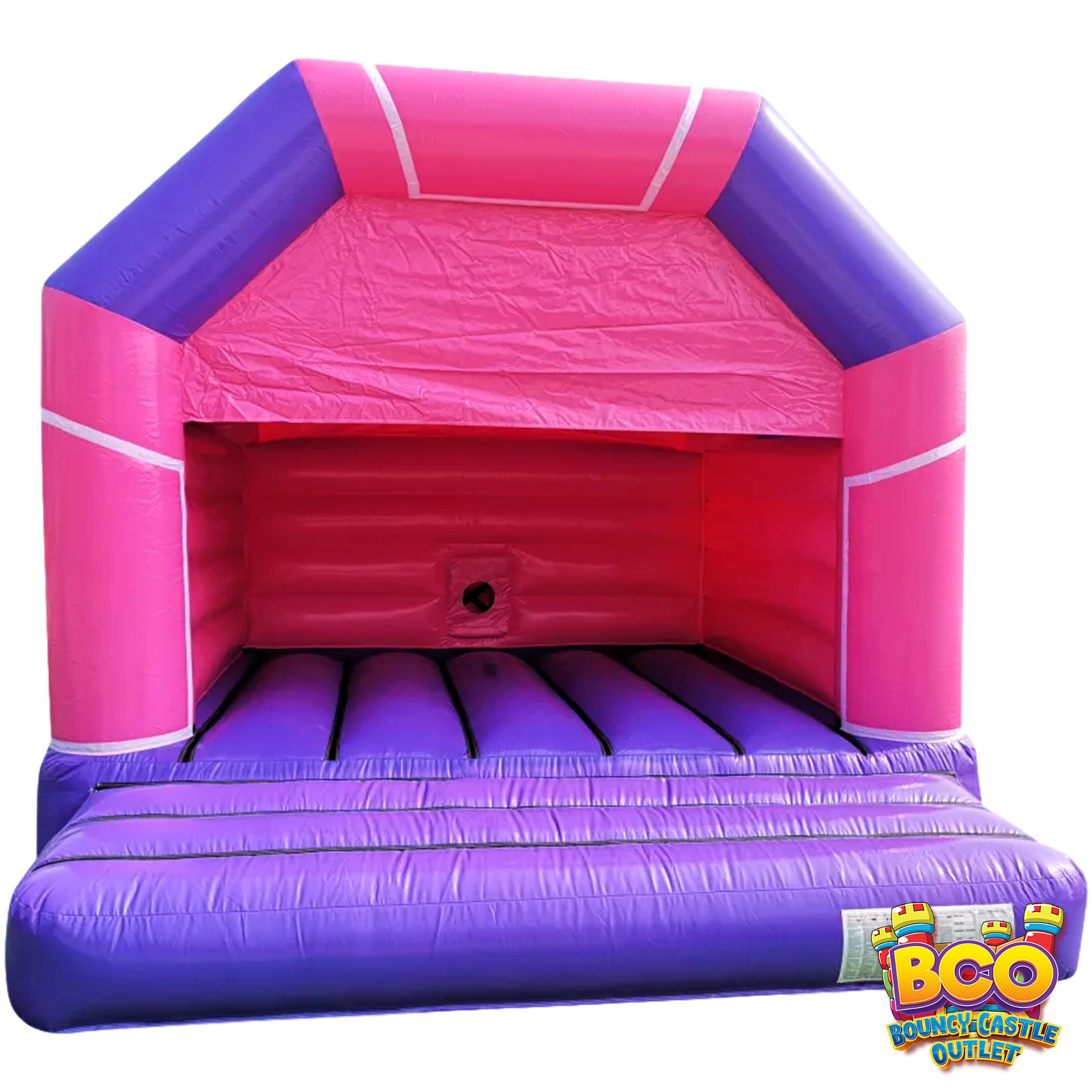 pink and purple bouncy castle