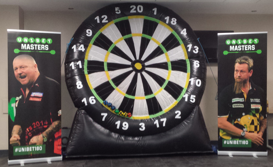 Giant Dartboard Hire for Product Promotions and Exhibition Stands.