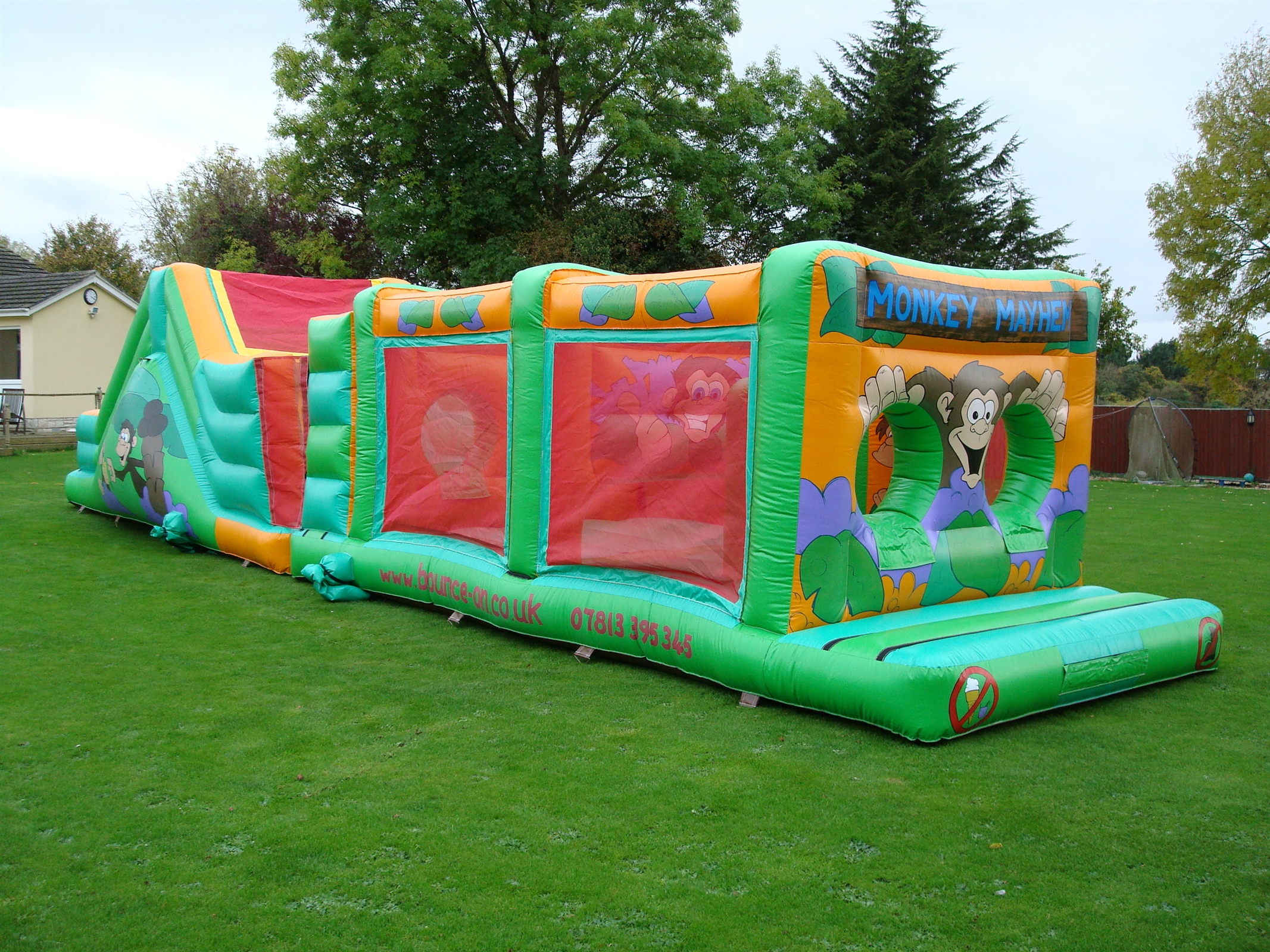 obstacle course bouncy castle hire