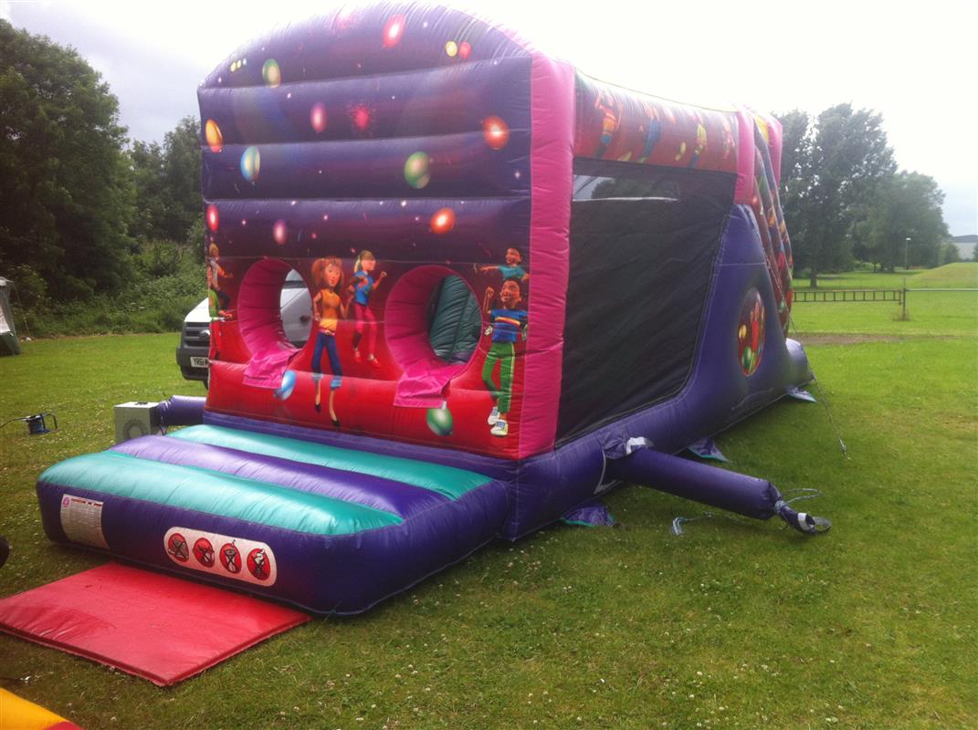 bouncy castles with slides for hire