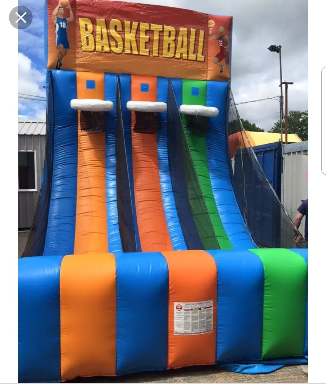 blow up basketball court