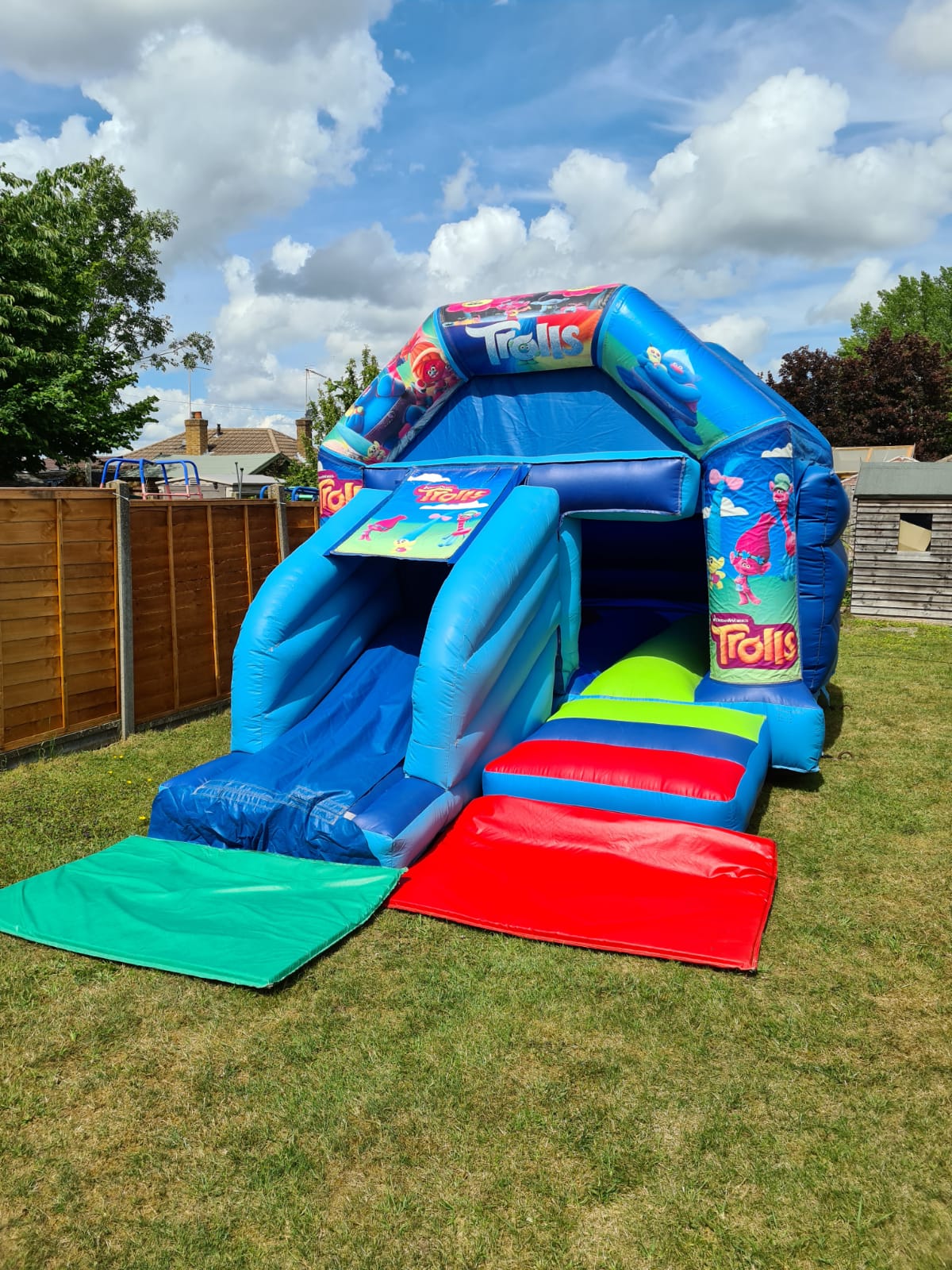 12ft x 17ft Trolls Bounce and Slide Castle - Bouncy Castle Hire, soft ...