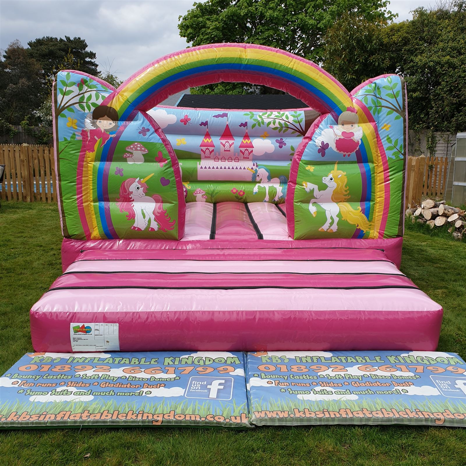 rainbow bouncy castles