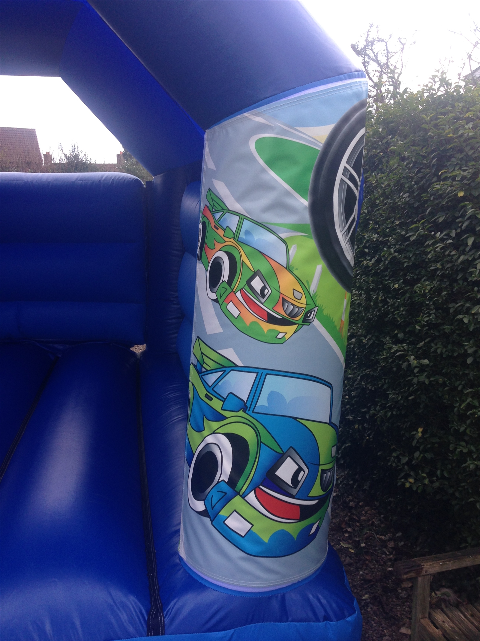 11 x 15 Blue Cars Theme Bouncy Castle Bouncy Castle Hire in Selby