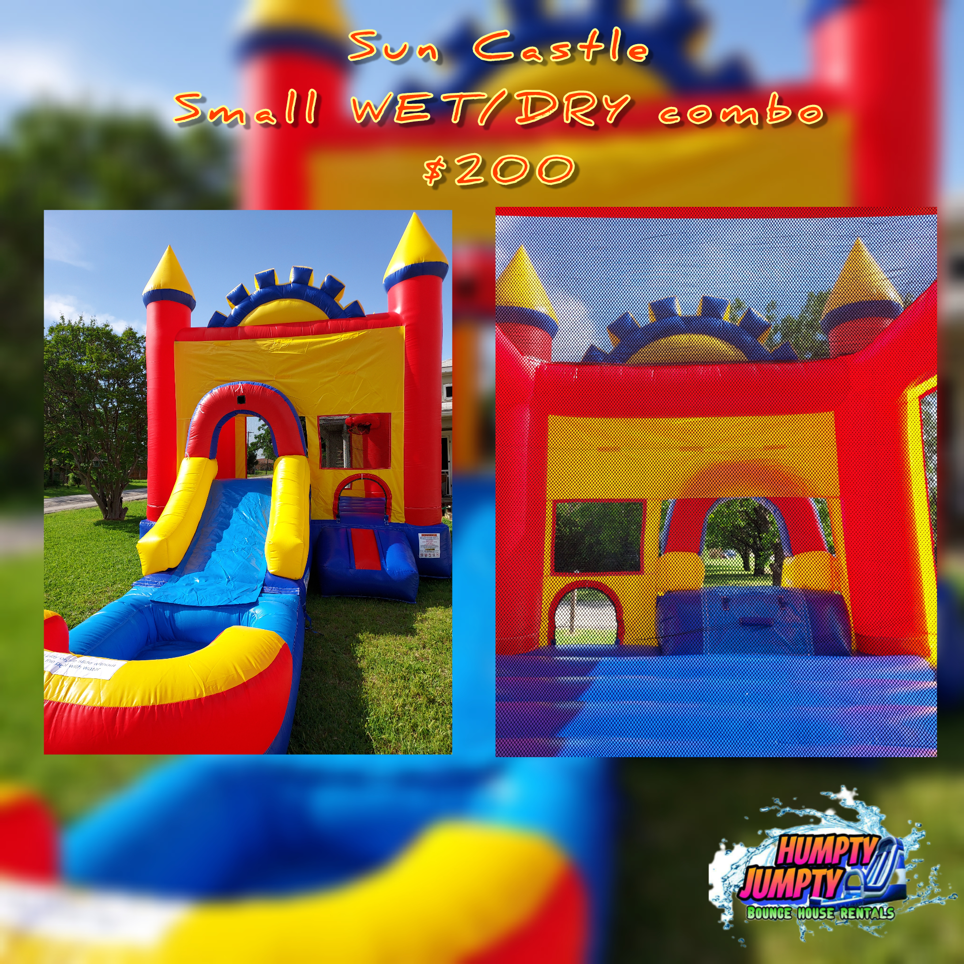 Sun Castle Combo - Rentals in Waxahachie | Humpty Jumpty Rentals
